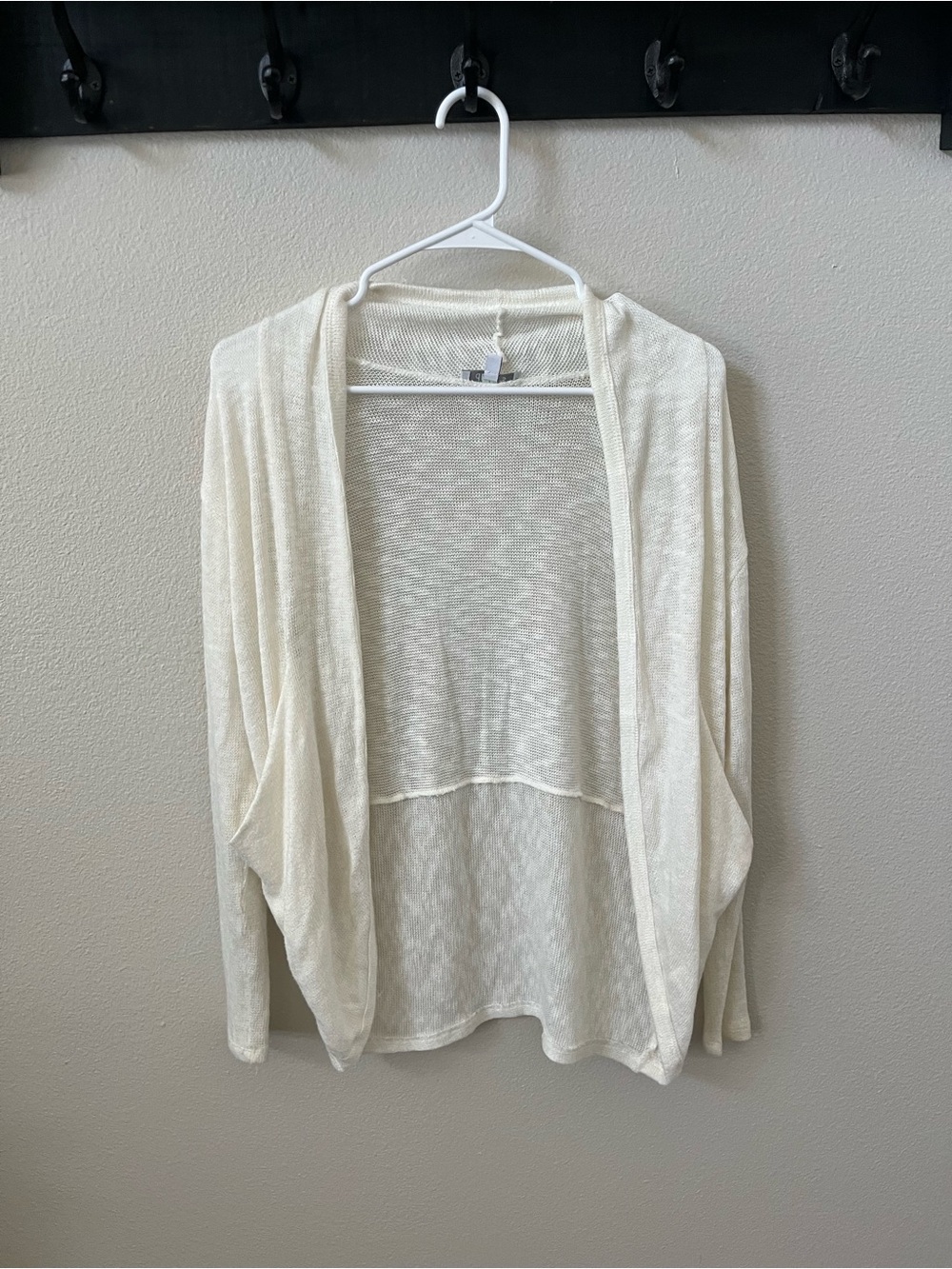 dELiA*s Cream Open-Front Lightweight Cardigan